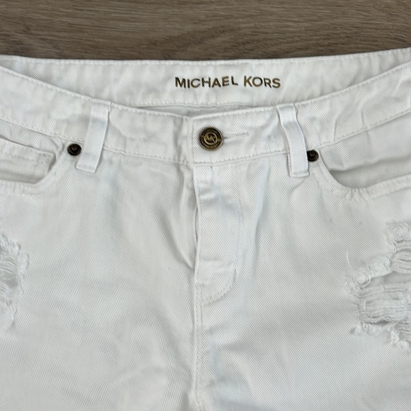 Michael Kors White Boyfriend Jeans Size 2 - Picture 3 of 8